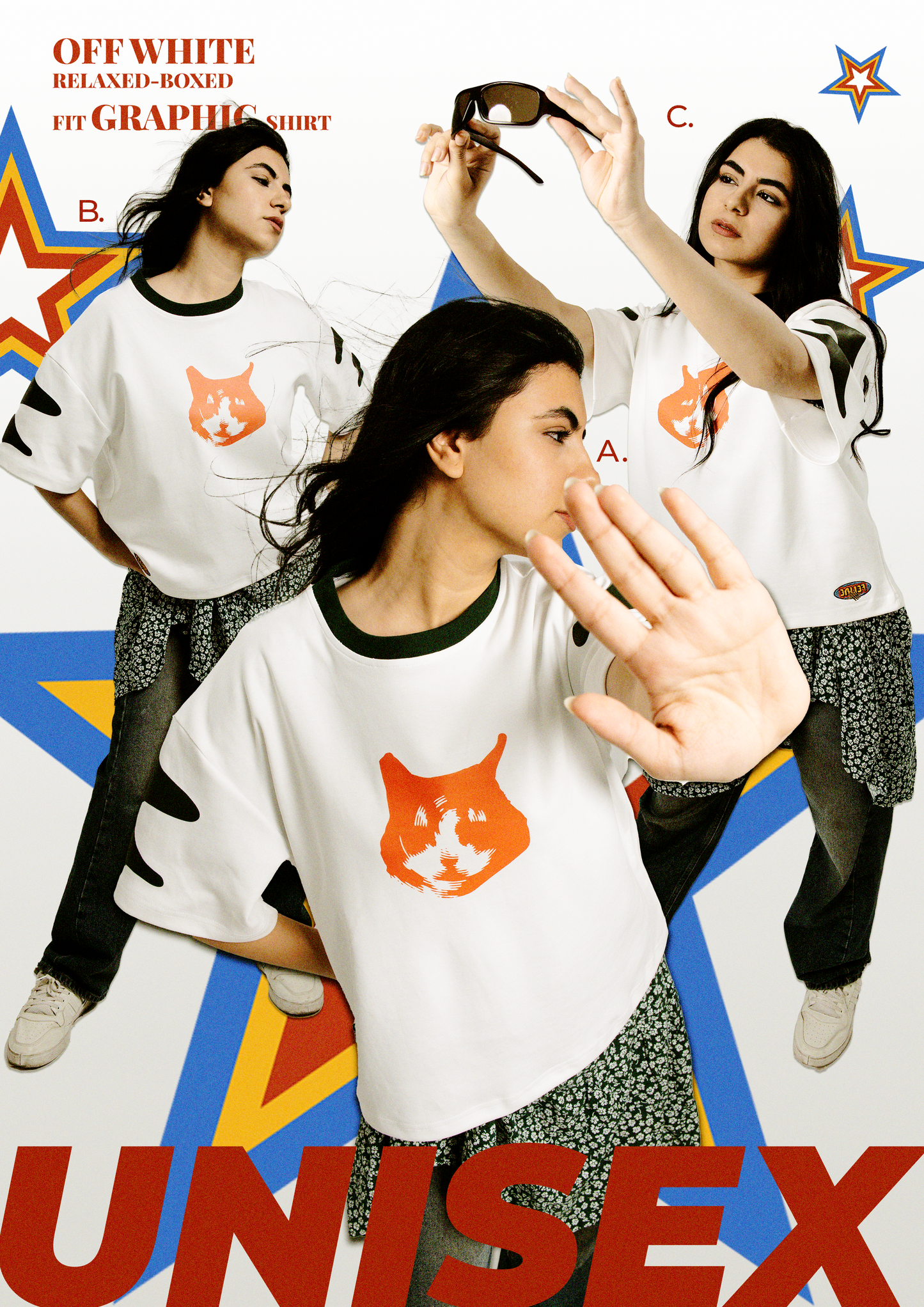 No. 5 Contrast Jersey Tee – Cream/Green