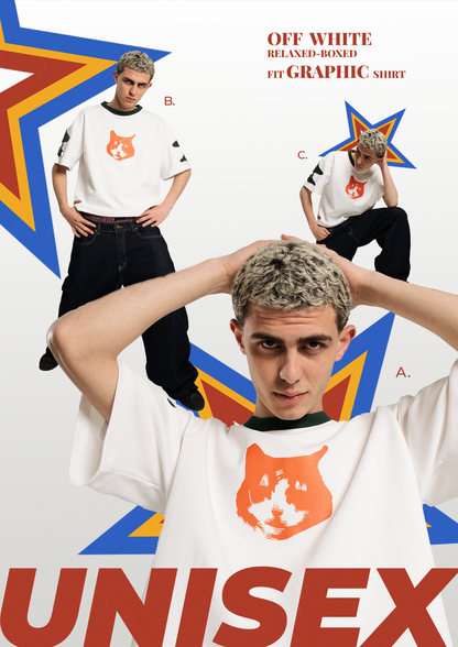 No. 5 Contrast Jersey Tee – Cream/Green